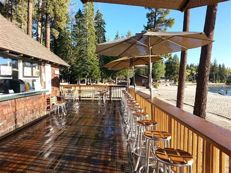 Meeks bay resort - Need to Know. This lodge has 2 queen size beds, 1 double futon, full kitchen and bathroom. Enjoy the scenic view of Lake Tahoe out your front window. This lodge is within walking distance to the beach, general store, and beach grille. NO PETS ALLOWED.